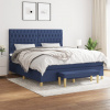 Box spring postel s matrací modrá 180x200 cm textil Modrá 3137419