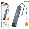 Aligator Dokovací stanice USB-C / Hub 8v1 (USB-C / 2xUSB / SD / MicroSD/ HDTV / RJ45) AHUB001