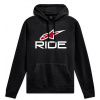 mikina RIDE HOODIE 3, ALPINESTARS (černá/bílá/červená, vel. M)