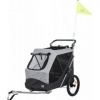 Vozík za bicykel, s funkciou rýchleho skladania L 74 x 95 x 103/143 cm sivý L 74 x 95 x 103/143 cm šedý