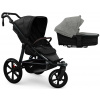 TFK ProA 2v1 Black Combi carrycot + Seat unit Hlboká vanička Premium Grey