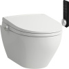 LAUFEN Cleanet Moderna sprchová toaleta, závesná WC misa Silent Flush s hlbokým splachovaním, s vyhrievanou doskou na sedenie, 370 x 560 mm, biela, H607540000S002