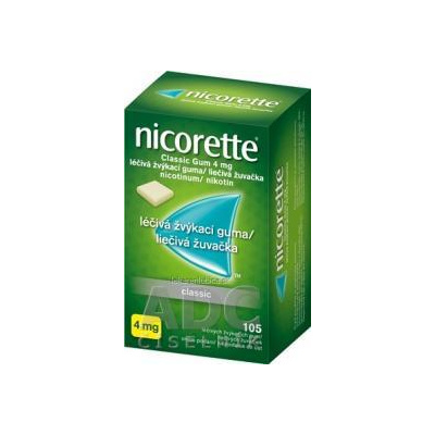 McNeil AB Nicorette Classic Gum 4 mg gum med (blis. PVC/PVDC/Al) 1x105 ks