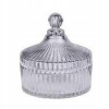 Cukornička SKLENENÁ nádoba na cukor cukríky krištáľové veko 250ml