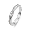 GRACE Silver Jewellery Stříbrný prsten se zirkony Daniela, stříbro 925/1000 P-BSR248-54/28 54 Stříbrná