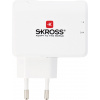 Skross 38565 USB nabíječka, 2x USB A, bílá, stříbrná