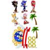 CUKROVÁ TLAČ jedlý obrázok na tortu Cukrová hmota SONIC JEŽKO SADA + TEXT 5