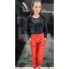 Max Original Leather Dámske kožené nohavice MOLLA (44 M) - Red - 44