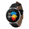 Garett Smartwatch Verona stříbrná, černý řemínek (VERONA_SILVER_BLACK_LEATHER)