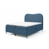 Čalúnená boxspring posteľ s úložným priestorom Ambra 120x200 - modrá