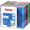 Hama útly obal na CD 1 CD / DVD / Blu-Ray polystyrol transparentná modrá, transparentná oranžová, transparentná fialová, transparentná zelená, transparentná; 00051166