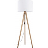 TK Lighting Grand stojaca lampa 1x15 W biela-drevo 16006
