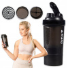 DrFit Fľaša Na Pitie viacdielny šejkerový set 500 ml čierny