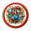 CUKROVÁ TLAČ jedlý obrázok na tortu Cukrová hmota SUPER MARIO BROS + TEXT #1