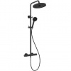 Ideal Standard Ceratherm T25+ - Sprchový set s termostatom, priemer 26 cm, 2 prúdy, hodvábna čierna A8497XG