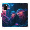 Flip pouzdro iSaprio - Xiaomi Redmi 10 / Redmi 10 2022 - Jellyfish - kapsičky na karty (Knížkový flip kryt, obal, pouzdro iSaprio na mobil Xiaomi Redmi 10 / Redmi 10 2022 - Jellyfish - 360° ochrana te