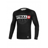 PitBull West Coast - Pánsky rashguard s dlhým rukávom HILLTOP SPORTS čierny 2XL