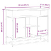 vidaXL Bočný stôl Artisan Dub 100x35x80 cm Zhotovený z dreva a ocele - Hnedá - 262817-279449