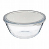 SKLENENÁ MISKA S VIEČKOM, priehľadné sklo 2,7L