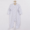 NEW BABY Dojčenský overal New Baby Classic II sivý s hviezdičkami - 56
