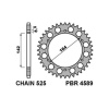 PBR 458944C45 PBR ZADNÉ REŤAZOVÉ KOLESO 4589 44 C45 HYOSUNG GT 650 COMET 04-'15 (JTR1074.44) (REŤAZ 525)