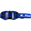 LS2 Helmets LS2 AURA ENDURO SERIES GOGGLE BLACK BLUE WITH CLEAR VISOR