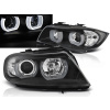 BMW E90 / E91 05-08 - predné čierna svetlá s ANGEL EYES 3D pre xenon