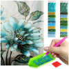 Haft Diamentowy Diamond Painting mozaika jemný kvetinový šarm set