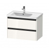 Duravit Ketho.2 Umývadlová skrinka, 55x78x46 cm, 2 zásuvky, lesklá biela K25285022220000