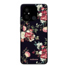 Lesklý kryt Mobiwear Glossy - Xiaomi Redmi 12C - G040G - Růže na černé (Prémiové lesklé pouzdro, obal, kryt Mobiwear Glossy na mobil Xiaomi Redmi 12C - G040G - Růže na černé, materiál Plast + TPU sili