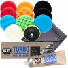 SADA LEŠTIACA PASTA K2 TURBO 120 G + ŠPONGIOVÉ PODLOŽKY NA LEŠTENIE 125 MM
