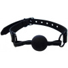 ROUGE Leather Ball Gag Black with Black Accessories
