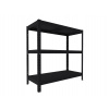Kovový regál Biedrax 40 x 60 x 90 cm, čierny, 3 police plechové, nosnosť 100 kg na policu
