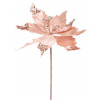Kvet MagicHome Vianoce, Poinsettia, medený, stonka, 46 cm, veľkosť kvetu: 30 cm