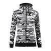 MALFINI Mikina Camo Zipper C20 na zip, maskáčová, dámská MAL-C203214 M Maskáčovo šedá
