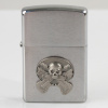 Zippo chrom gebürstet Emblem Guitar Skull 2002284