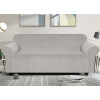 Elastický plyšový poťah na dvojmiestnu pohovku BestBerg / svetlo sivá