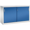 Skriňa Acurado - Sideboard, posuvné dvere, 1600 x 500 x 1000 mm, sivá/modrá