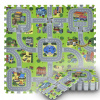 Detská puzzle podložka s motívom mesta, 9 dielov, EVA pena