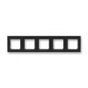 ABB LEVIT Rámeček 3901H-A05050 63 pětinásobný, pro vodorovnou i svislou montáž, onyx/kouřová černá