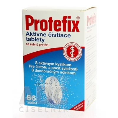 Protefix Aktívne čistiace tablety na zubnú protézu tbl eff 1x66 ks, 4009932002324