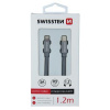 DATOVÝ KABEL SWISSTEN TEXTILE USB-C / LIGHTNING 1,2 M ŠEDÝ 71525202