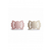 Frigg Dvojbalenie symetrických cumlíkov frigg lucky cream/ blush, 0-6m, silikón