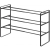 YAMAZAKI Stojan na topánky nastaviteľný Frame 7556, na 9-16 párov, š.41-70 cm, kov, čierny