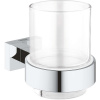 GROHE Essentials Cube držiak s pohárikom, chróm, 40755001