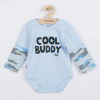 NEW BABY Dojčenské bavlnené body s dlhým rukávom New Baby With Love modré - 68