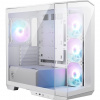 MSI skříň MAG PANO M100R PZ White/ bez zdroje/ levé a přední sklo/ 4x 120 mm A-RGB fan/ 1x USB-C/ 1x USB3.2/ bílá 306-7G24R28-HH9