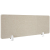 tectake 405118 akustická prepážka na stôl noisy so zaoblenými rohmi - 160 x 40 cm, béžová