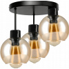 BERGE Sklenená LED stropná lampa 3xE27 - jantárová farba
