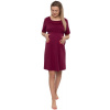 Dámska tehotenská/dojčiaca nočná košeľa Luna, bordo, veľ. L XXL (44)